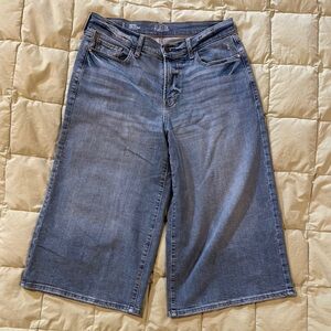 a.n.a Blue Flare Wide Leg Jeans High Rise Crop